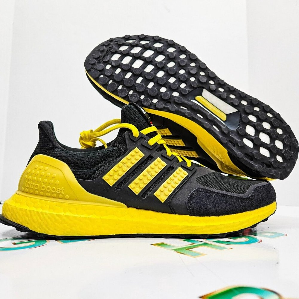 adidas Ultra Boost LEGO Color Pack Yellow  H67953 Black Running Sneakers